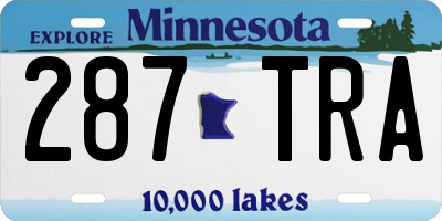 MN license plate 287TRA