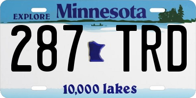 MN license plate 287TRD
