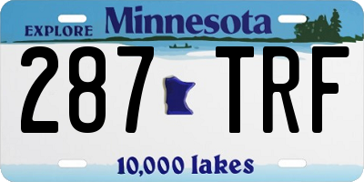 MN license plate 287TRF