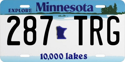 MN license plate 287TRG