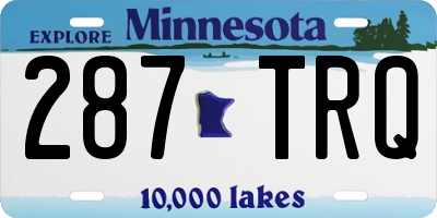 MN license plate 287TRQ