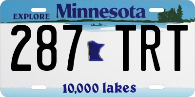 MN license plate 287TRT