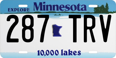 MN license plate 287TRV