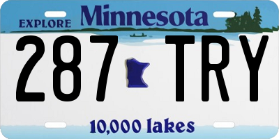 MN license plate 287TRY