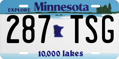MN license plate 287TSG