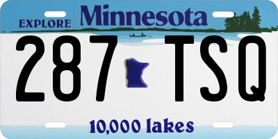 MN license plate 287TSQ