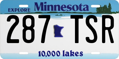 MN license plate 287TSR