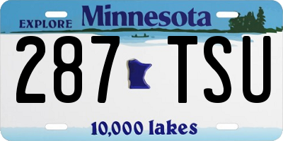 MN license plate 287TSU