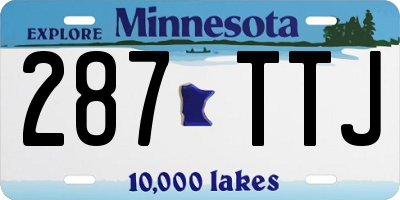 MN license plate 287TTJ