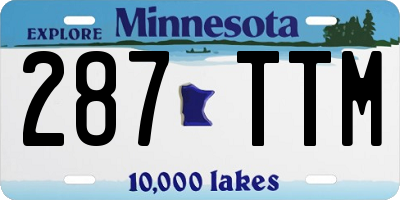 MN license plate 287TTM