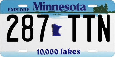 MN license plate 287TTN