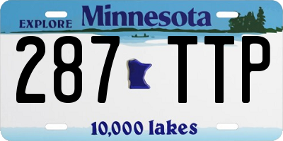 MN license plate 287TTP