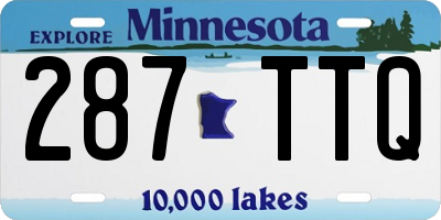 MN license plate 287TTQ