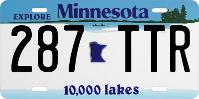 MN license plate 287TTR