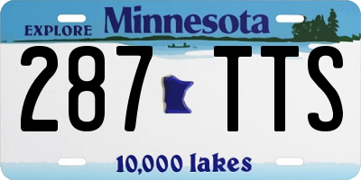 MN license plate 287TTS