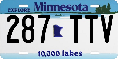 MN license plate 287TTV