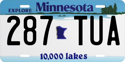 MN license plate 287TUA