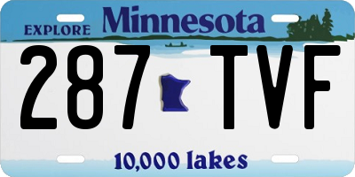 MN license plate 287TVF