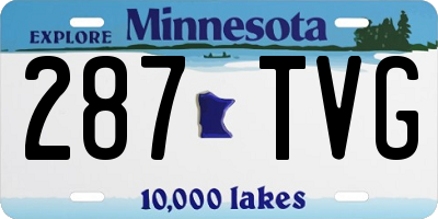 MN license plate 287TVG