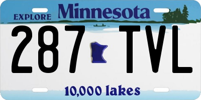 MN license plate 287TVL