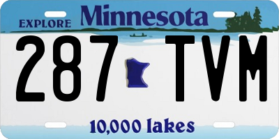 MN license plate 287TVM