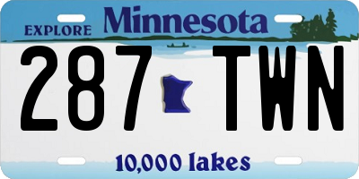 MN license plate 287TWN