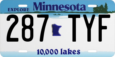 MN license plate 287TYF