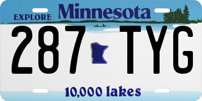 MN license plate 287TYG