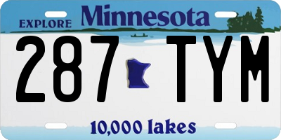 MN license plate 287TYM