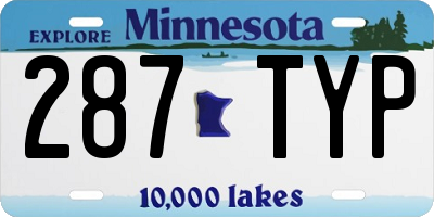 MN license plate 287TYP