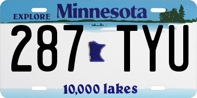 MN license plate 287TYU