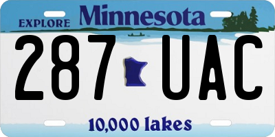 MN license plate 287UAC