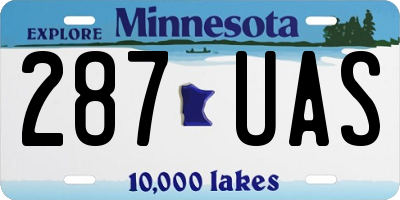 MN license plate 287UAS