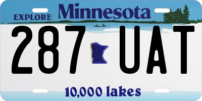 MN license plate 287UAT