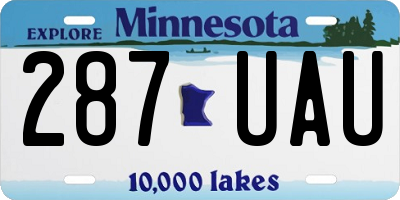 MN license plate 287UAU