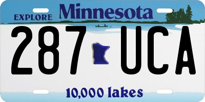MN license plate 287UCA