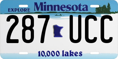 MN license plate 287UCC