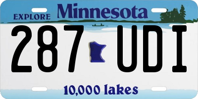 MN license plate 287UDI