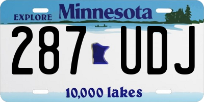 MN license plate 287UDJ