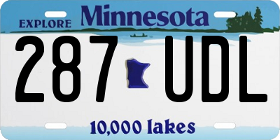 MN license plate 287UDL