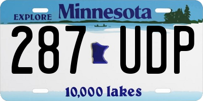 MN license plate 287UDP