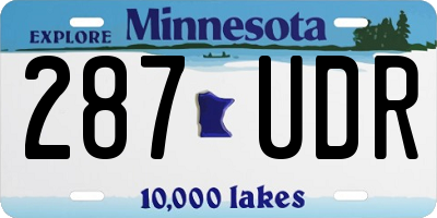 MN license plate 287UDR