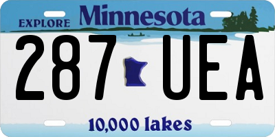 MN license plate 287UEA
