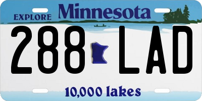 MN license plate 288LAD