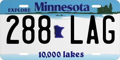 MN license plate 288LAG