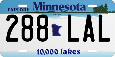 MN license plate 288LAL