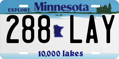 MN license plate 288LAY