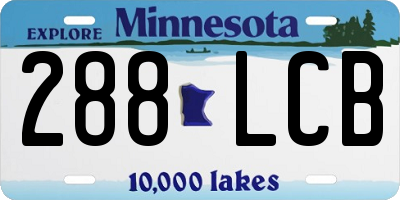 MN license plate 288LCB
