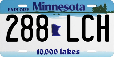 MN license plate 288LCH