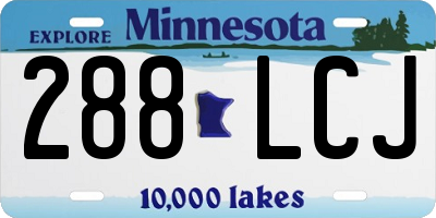 MN license plate 288LCJ